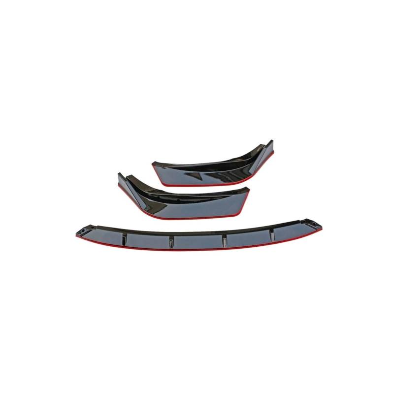 HYQOUKLR Frontstoßstangen-Lippenspoiler, kompatibel for Lexus IS250 IS350 IS300 F Sport 2014–2016, Seitensplitter, Body-Kit, Schutz, Deflektor, Autozubehör(Black Red) von HYQOUKLR