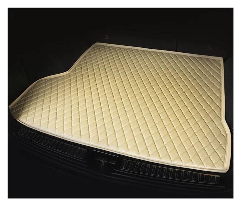 HYQOUKLR Kofferraummatten für Cayenne 2011 2012 2013 2014 2015 2016 2017 Cargo Liner Teppich Innenzubehör Kofferraum Antifouling Pads Auto Kofferraummatte (Beige) von HYQOUKLR