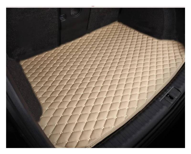 HYQOUKLR Kofferraummatten für Jaguar XF Limousine 2008 2009 2010 2011 2012 2013 2014 2015 Cargo Liner Innenteile Zubehör Antifouling Kofferraummatte (Beige) von HYQOUKLR