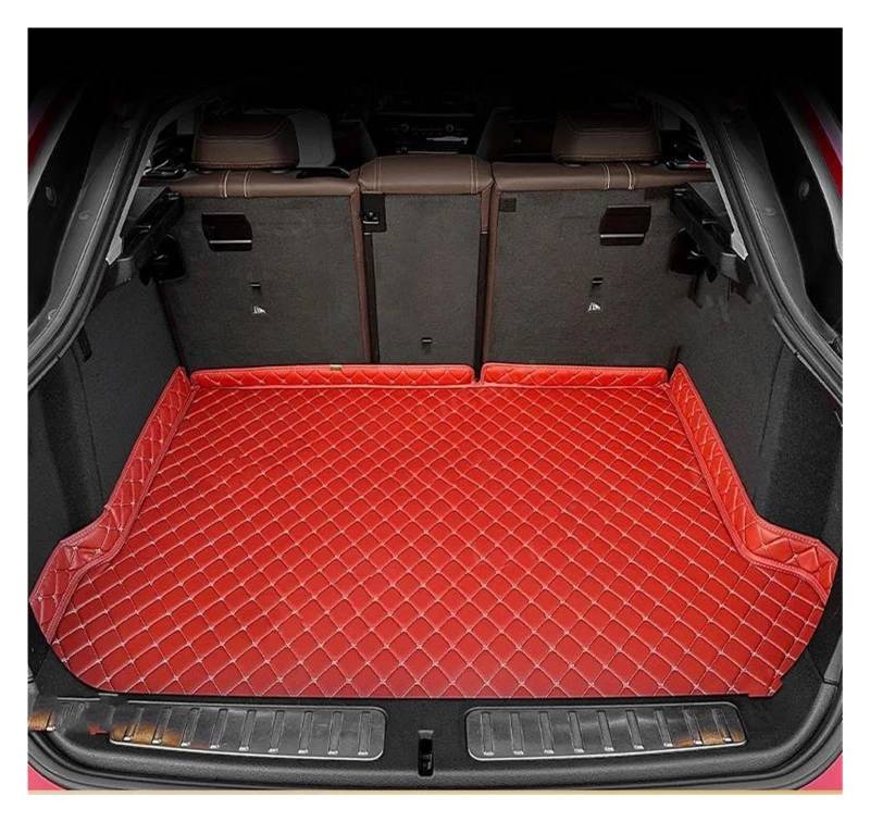 HYQOUKLR Kofferraummatten für Jaguar für XE 2015 2016 2017 2018 Cargo Liner Teppich Innenraum Antifouling Pads Zubehör Kofferraum Matte Auto Kofferraum Matte (Rood) von HYQOUKLR