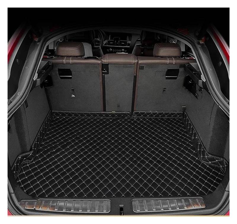 HYQOUKLR Kofferraummatten für Jaguar für XE 2015 2016 2017 2018 Cargo Liner Teppich Innenraum Antifouling Pads Zubehör Kofferraum Matte Auto Kofferraum Matte (Schwarz Beige) von HYQOUKLR