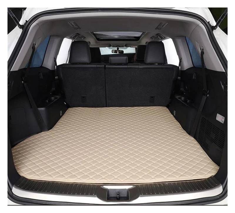 HYQOUKLR Kofferraummatten für Peugeot 508 2019 2020 2021 Auto hinten Cargo Liner Innendekoration Matten Zubehör Auto Antifouling Pads Kofferraum Matte (beige 1 Stück) von HYQOUKLR