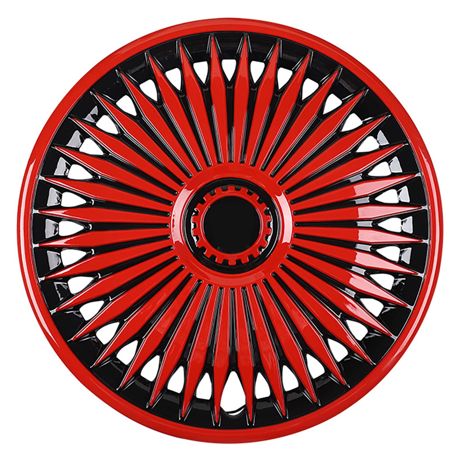 HYQOUKLR Universelle Radabdeckungen, Radkappen, Ersatzabdeckung for Serienfelgen, passend for die meisten Modelle von Fahrzeugmarken(Rood,15 Inch) von HYQOUKLR