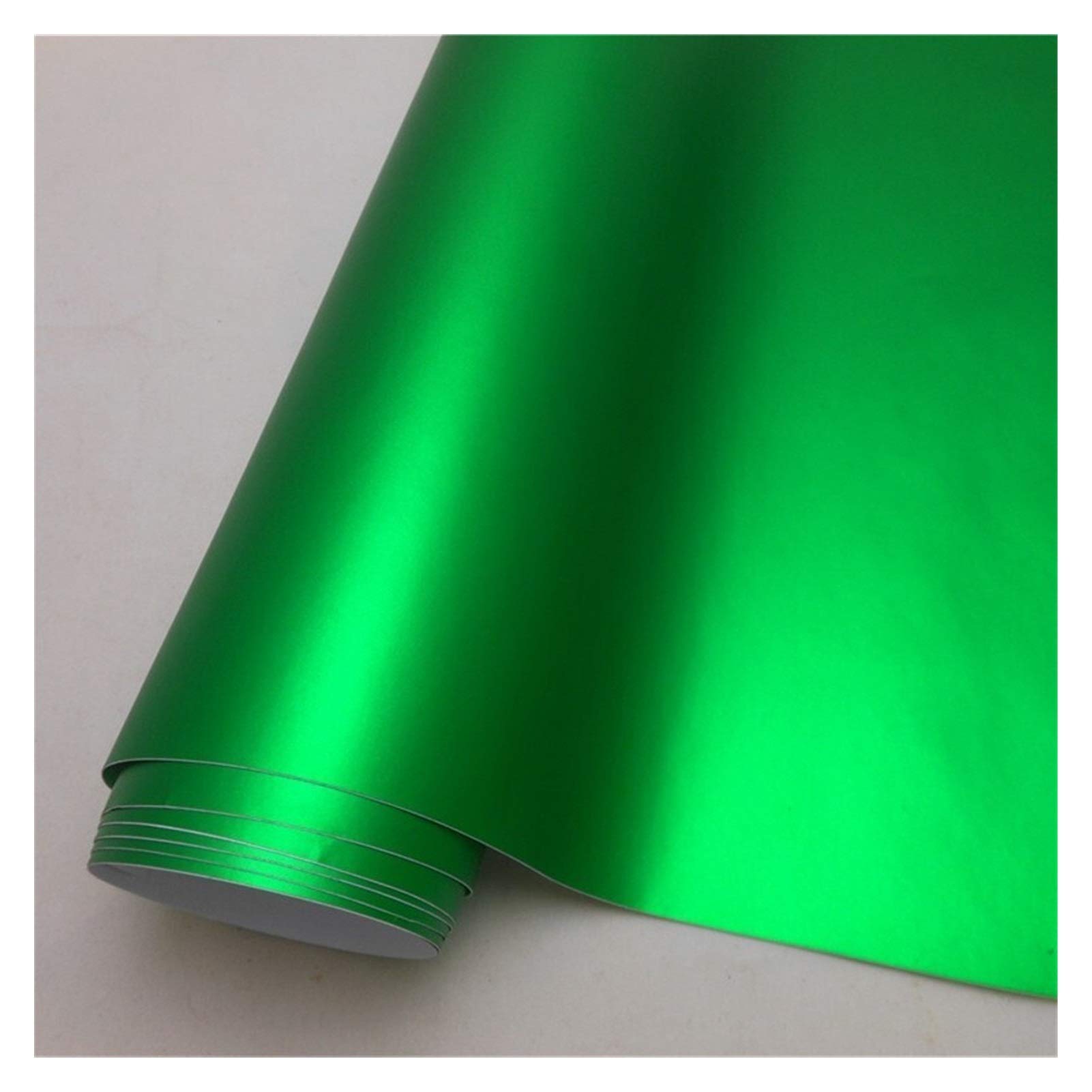 Selbstklebende Lackschutzfolie Vinyl, 14 Farbe Matt Satin Vinyl Film Aufkleber Aufkleber Blase Auto Verpackungsfolie(Groen,152X30 cm) von HYQOUKLR