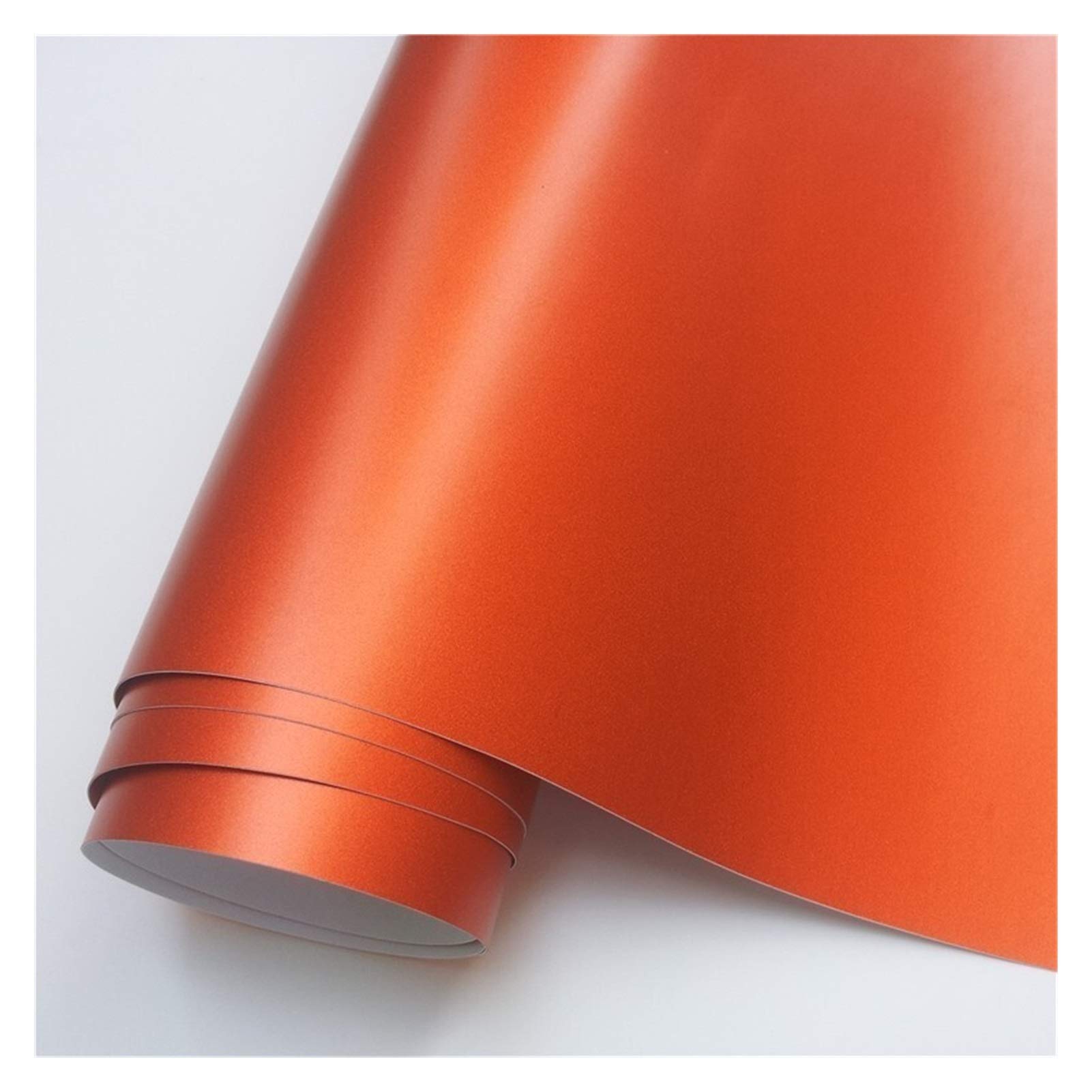 Selbstklebende Lackschutzfolie Vinyl, 14 Farbe Matt Satin Vinyl Film Aufkleber Aufkleber Blase Auto Verpackungsfolie(Oranje,152X20 CM) von HYQOUKLR