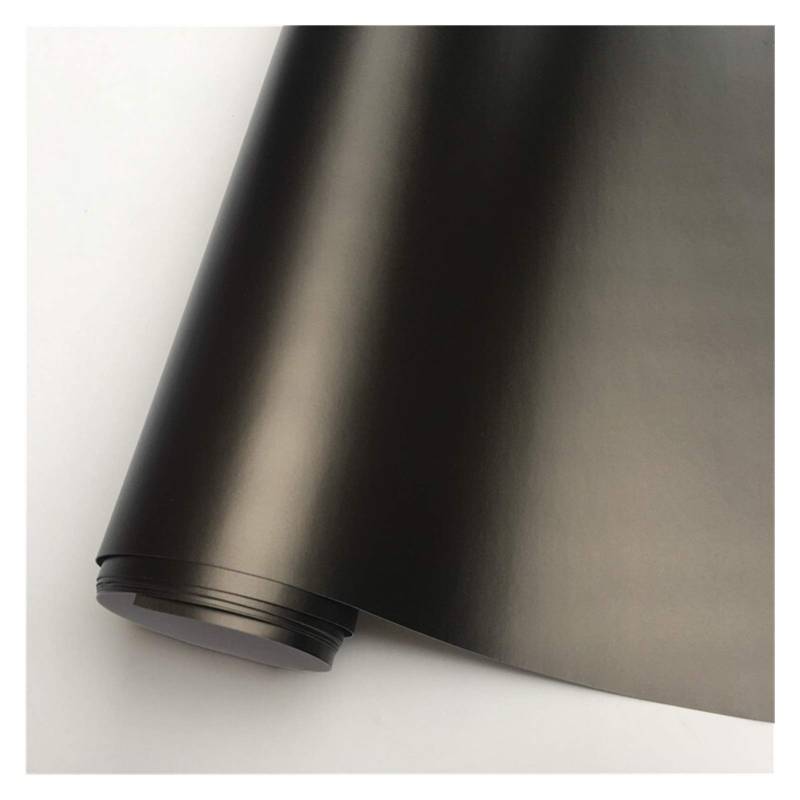 Selbstklebende Lackschutzfolie Vinyl, 14 Farbe Matt Satin Vinyl Film Aufkleber Aufkleber Blase Auto Verpackungsfolie(Svart,152X40 CM) von HYQOUKLR