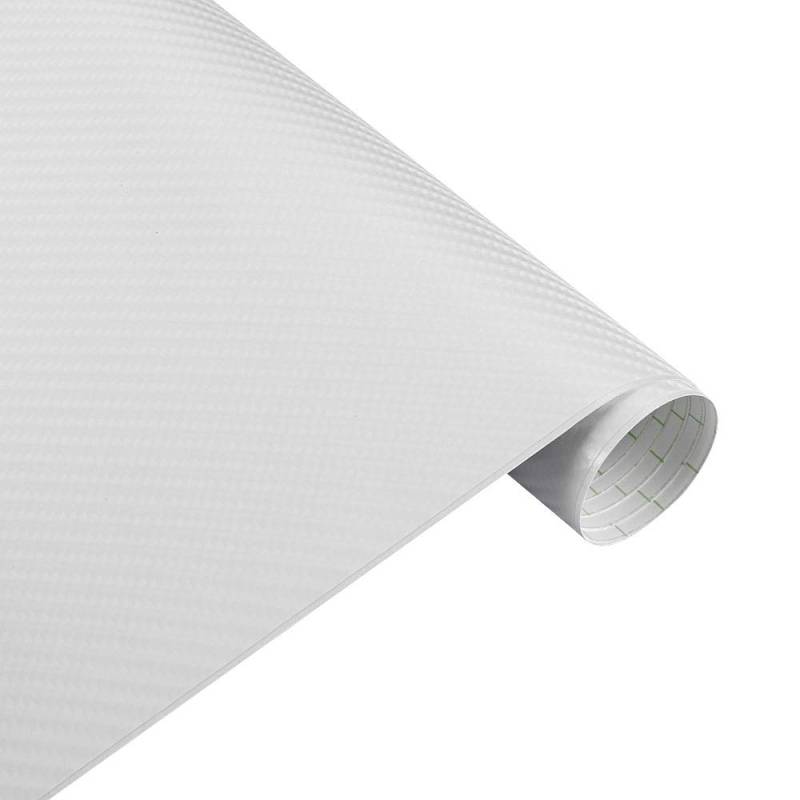 HYQOUKLR Selbstklebende Lackschutzfolie Vinyl, Carbon Fiber Vinyl Film Auto Aufkleber Wasserdicht DIY Motorrad Auto Styling Zubehör Wrap Mit Luftblasen Frei(Bianco,200x50cm) von HYQOUKLR