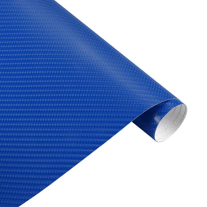 Selbstklebende Lackschutzfolie Vinyl, Carbon Fiber Vinyl Film Auto Aufkleber Wasserdicht DIY Motorrad Auto Styling Zubehör Wrap Mit Luftblasen Frei(Deep blue,200x50cm) von HYQOUKLR