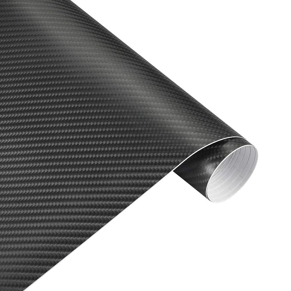 Selbstklebende Lackschutzfolie Vinyl, Carbon Fiber Vinyl Film Auto Aufkleber Wasserdicht DIY Motorrad Auto Styling Zubehör Wrap Mit Luftblasen Frei(Gris,152x20cm) von HYQOUKLR