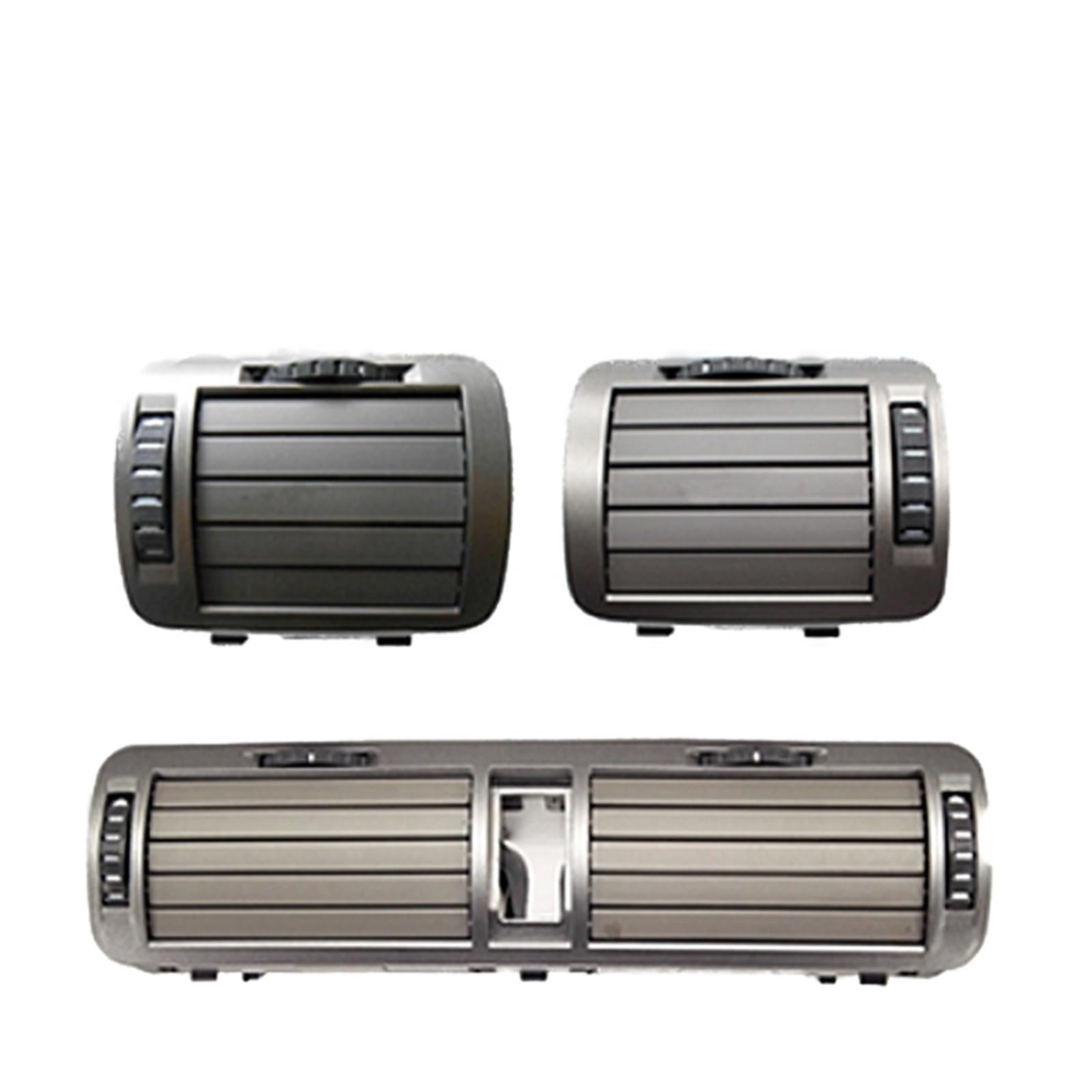 HYRAM Armaturenbrett, dunkelsilberner Klimaanlagen-Entlüftungsauslassgrill, passend for VW Passat B5.5 2006 2007 2009 2010, passend for Skoda Superb 1 3U 2002–2008 Kühlerverschlussdeckel (Color : 3PC von HYRAM