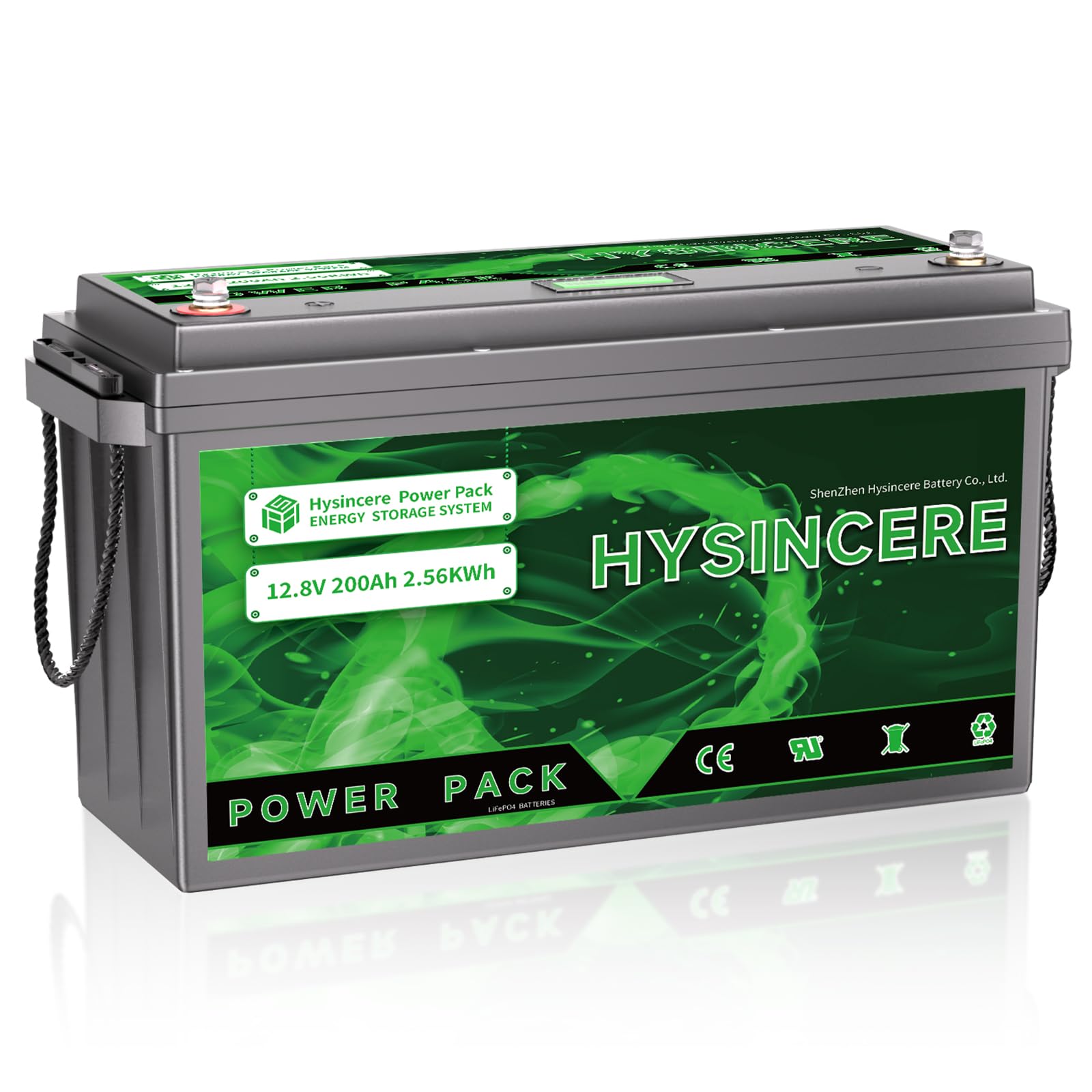 HYSINCERE 12V 200Ah LiFePO4 Batterie,200A BMS Deep Cycle Wiederaufladbare Lithium Batterie mit Max.15000 Zyklen & 10 Jahre Lebensdauer für Wohnmobil, Solar, Trolling Motor, Energiespeicher von HYSINCERE