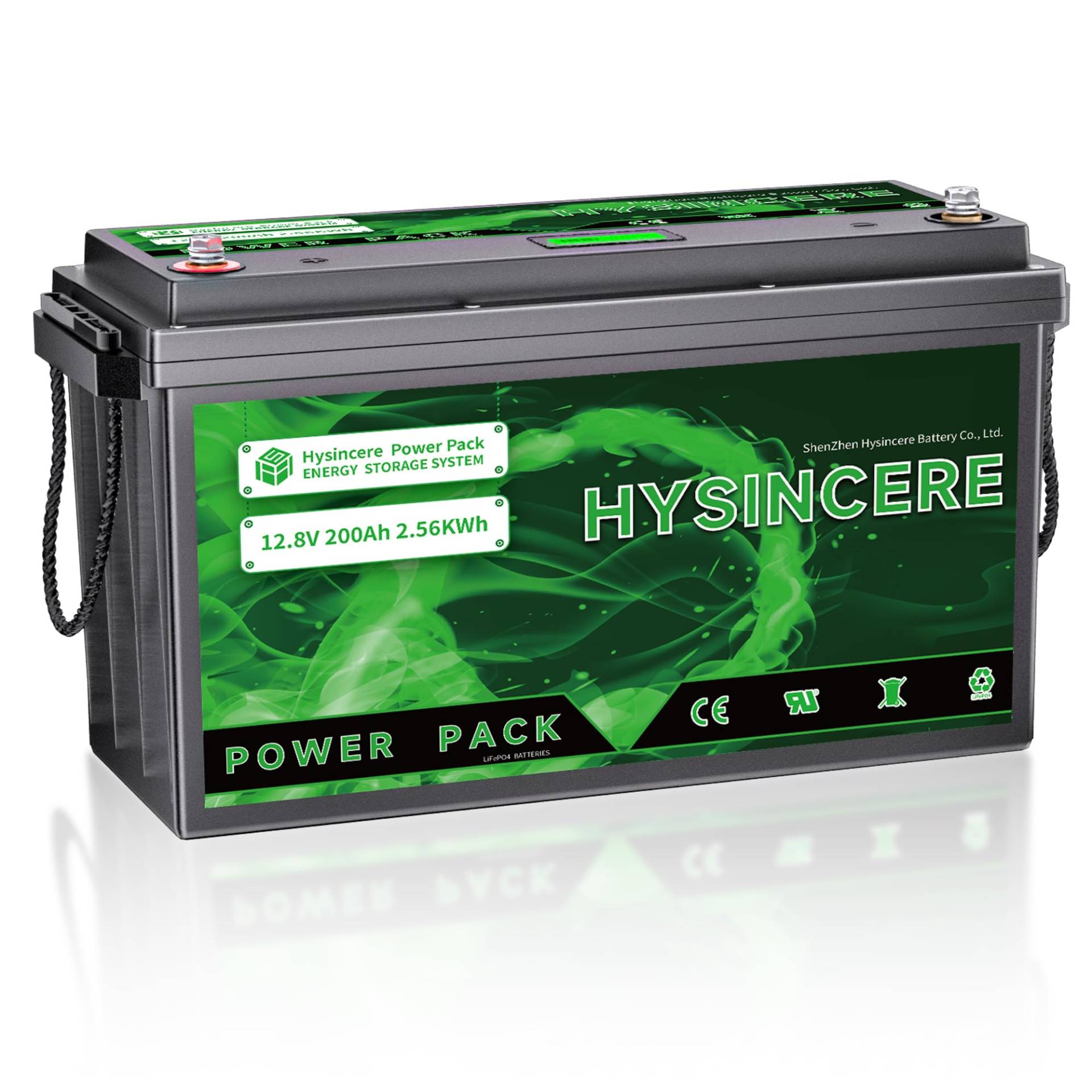 HYSINCERE 12V 200Ah LiFePO4 Lithium Batterie, 200A BMS Deep Cycle Wiederaufladbare Lithium Akku mit Max, 15000 Zyklen & 10 Jahre Lebensdauer für Wohnmobil, Trolling Motor, Solar, Energiespeicher von HYSINCERE