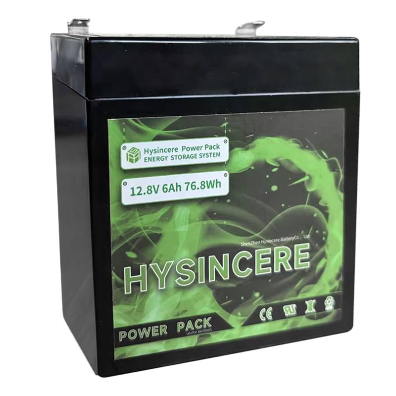 Hysincere 12V 6Ah LiFePO4 Batterie, 10A BMS, 4000+Zyklen Deep Cycle Lithium Akku, MAX 128W Leistung, Perfekter Ersatz für Blei-Säure Batterien Beleuchtungsversorgung, Solaranlage, Fischfinder von HYSINCERE