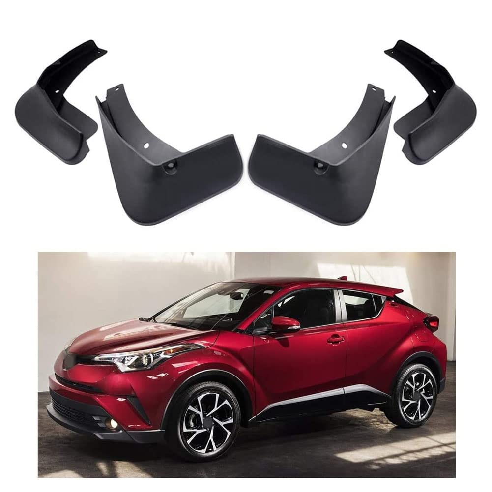 Auto SchmutzfäNger KotflüGel für T-oyota C-HR CHR 2018-2021, 4 StüCk Vorne Hinten Mudguard Spritzschutz Fender Schwarzer Mud Flaps Schutz Styling Karosserie ZubehöR von HYSMYXGSLKJ