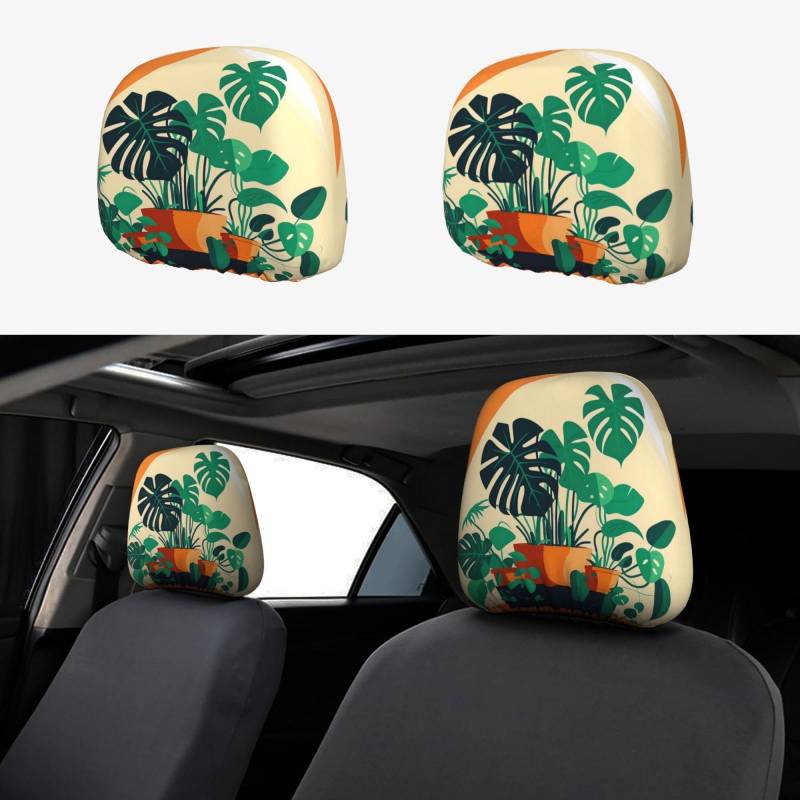HYTTER Autositzbezug mit Cartoon-Schildkrötenrücken, Bambus-Muster, 2-teiliges Set, Innenzubehör, Dekoration, passend für Autos, Lieferwagen, LKWs, Universal-Sitzzubehör von HYTTER