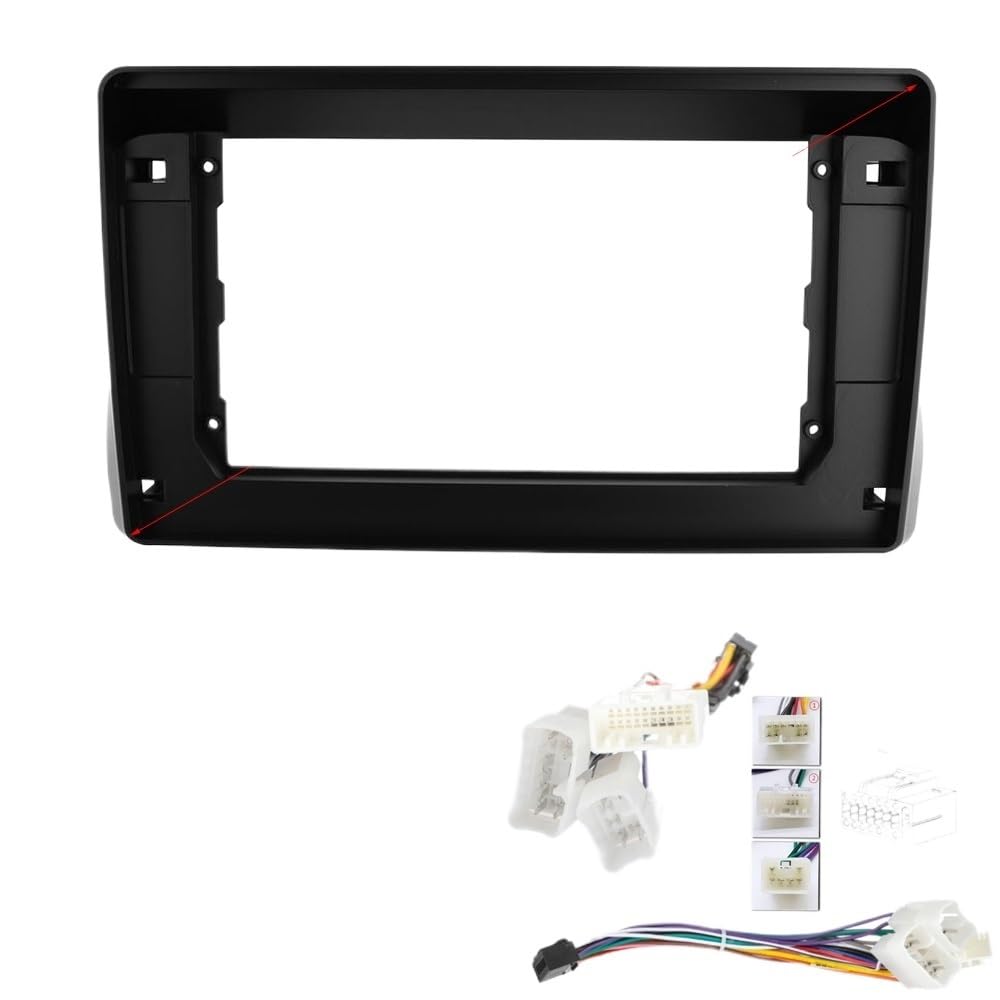 Car Radio Frame 10-Zoll-Auto-Blende-Rahmen-Adapter, Android-Radio, Audio-Armaturenbrett, passend for Toyota Wish 2009–2012 Car Panel Dashboard(Frame cable) von HYUDXH