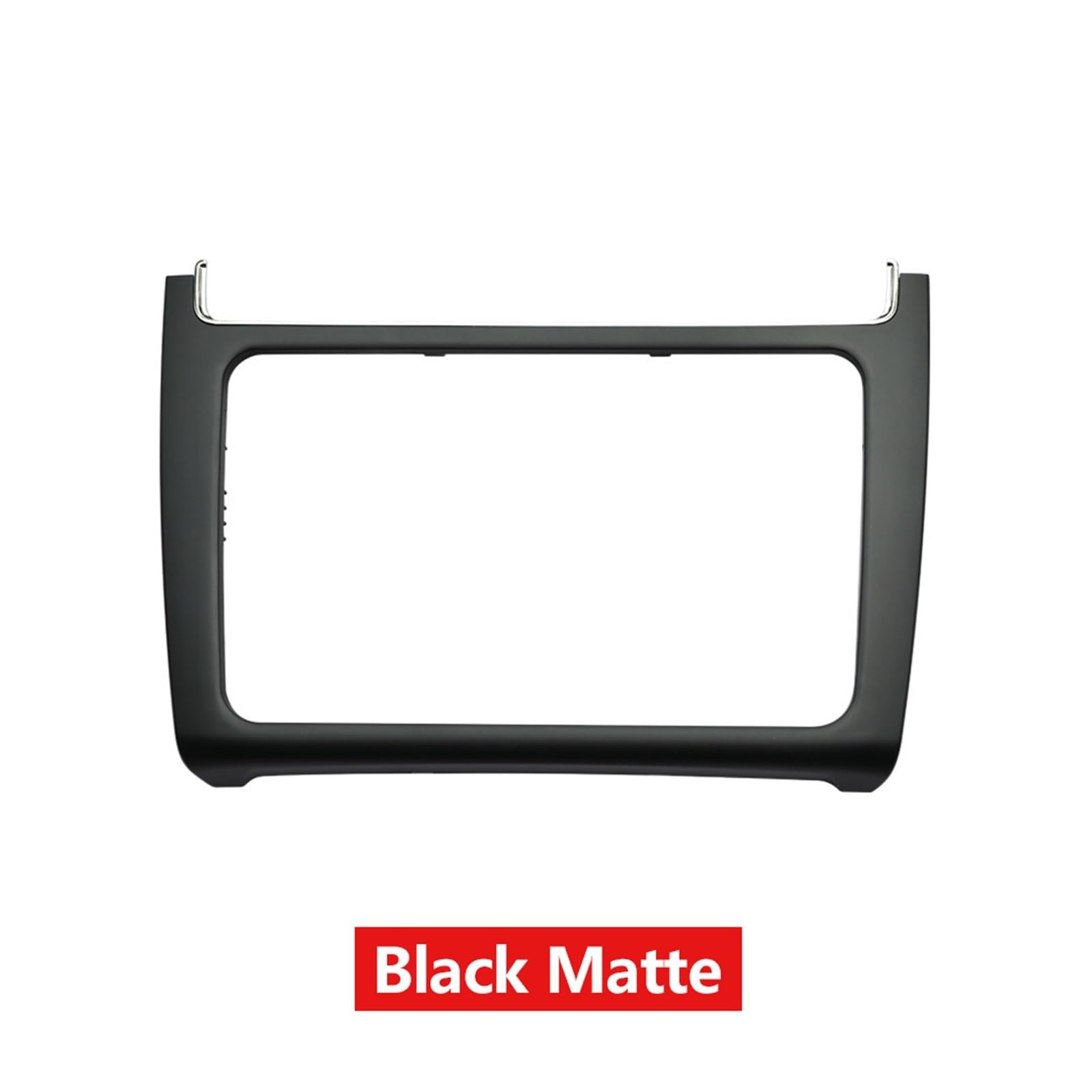 Car Radio Frame 2 DIN-Autoradio-Installations-Armaturenbrett-Umrüstrahmen-Kit Audio-Faszienverkleidung Blende Frontplatte/Passend for VW POLO 2014 2015 2016 2017 Car Panel Dashboard(Matte black) von HYUDXH