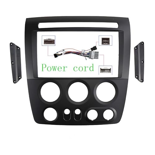 Car Radio Frame 9-Zoll-Auto-Audiorahmen, GPS-Navigationsblende, Auto-DVD-Kunststoffrahmen, passend for HUMMER H3 2005–201 (9 Zoll, Linkslenkung) Car Panel Dashboard(Frame Power cord) von HYUDXH