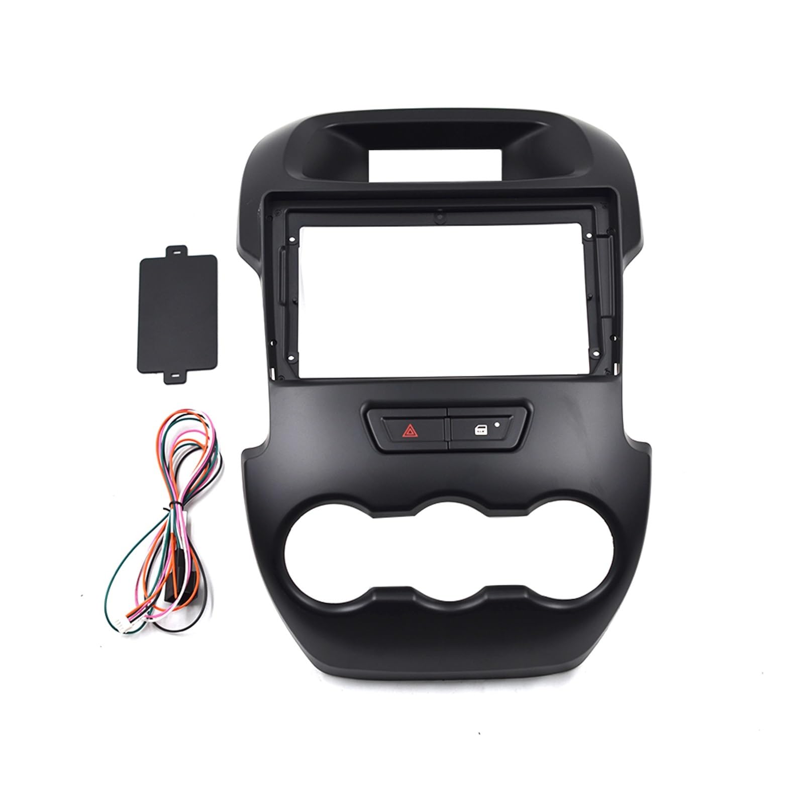 Car Radio Frame 9-Zoll-Autorahmen/Passend for Ford Ranger 2012 Autoradio-Einbaurahmen Radio-Player 2-DIN-Auto-DVD-Panel-Dash-Kit-Rahmen Car Panel Dashboard(Black) von HYUDXH