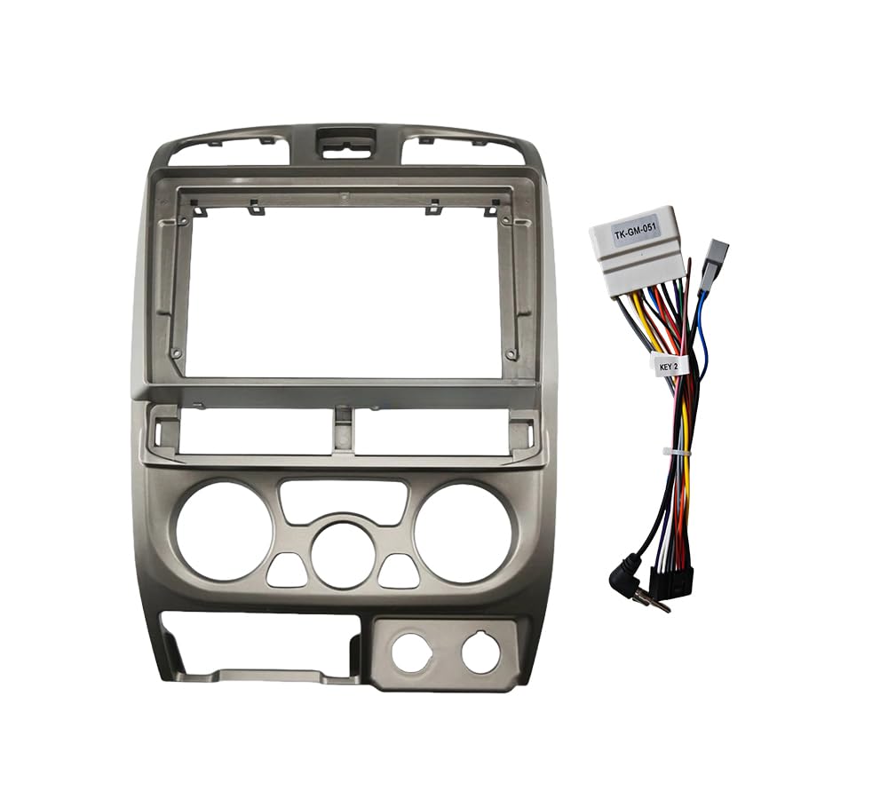 Car Radio Frame 9-Zoll-Autorahmen-Faszienadapter/Passend for Isuzu D-MAX 2001-2005 Android Radio Dash Fitting Panel Kit Car Panel Dashboard(Frame Cable) von HYUDXH