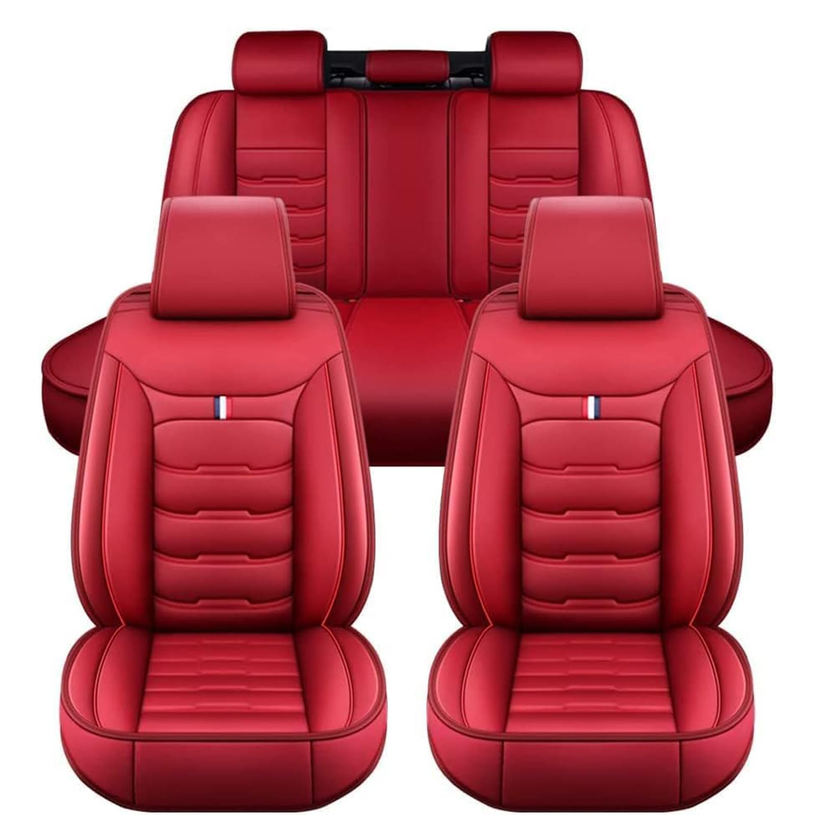 Auto Sitzbezüge Sets für BMW X1 X2 X3 X4 X5 X6 X7 Z2 Z3 Z4 Z8, Autositzbezüge Vorne Hinten Sitzschoner Wasserdichter Schonbezug Sitzkissenschutz Zubehör,Red/A von HYYLL