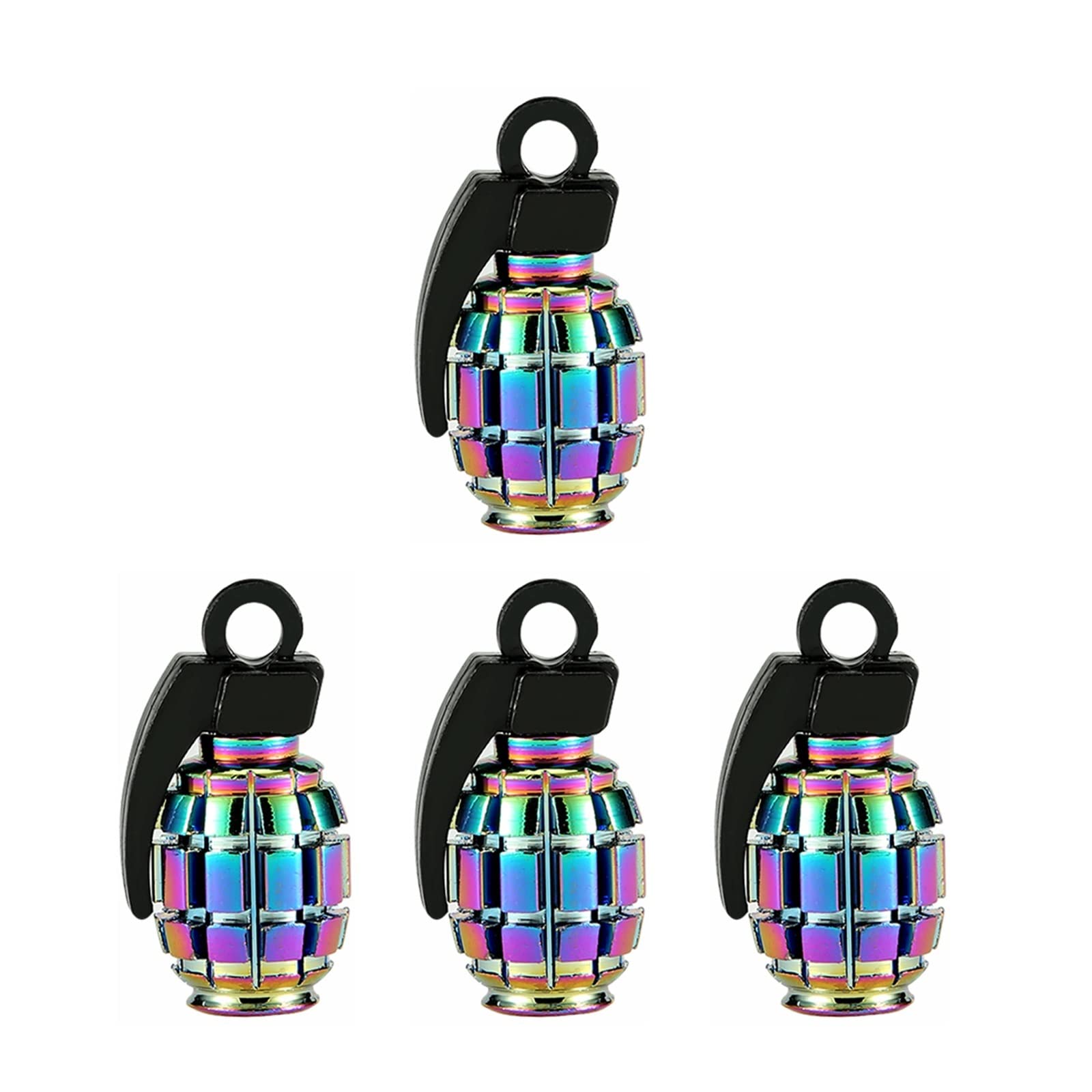 4 Stück/Set Universal Auto LKW Motorrad Rad Reifen Ventillock Fahrrad Reifen Luftventil Abdeckung (Farbe : Multicolour) von HZADY