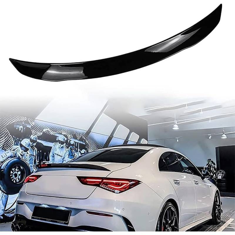 HZLGL ABS Auto Kofferraumspoiler Heckspoiler für Mercedes-Benz Cla Clase W118 2019-2021,HeckspoilerflüGel Kofferraum Flügel Lippe Spoiler Anti-Kratzer Karosserie Styling Armaturen,B von HZLGL