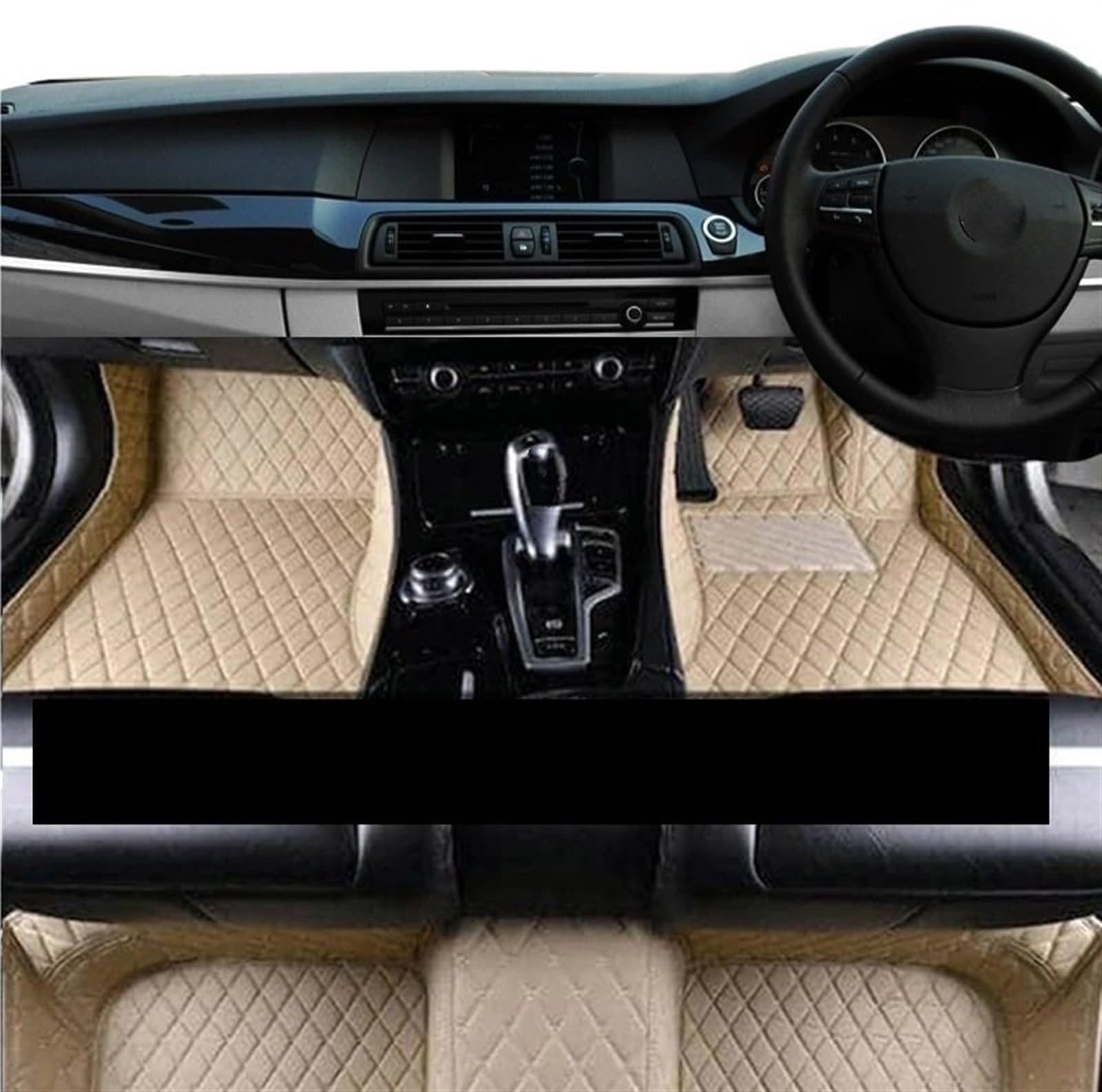 Fußmatten Allwetter Kompatibel Mit Mitsubishi Für Outlander GF GG ZJ ZK ZL 2013~2020 7-Sitzer-Auto-Fußmatten, Benutzerdefinierte wasserdichte PU-Fußpolster(RHD Beige) von HZSMYXGS