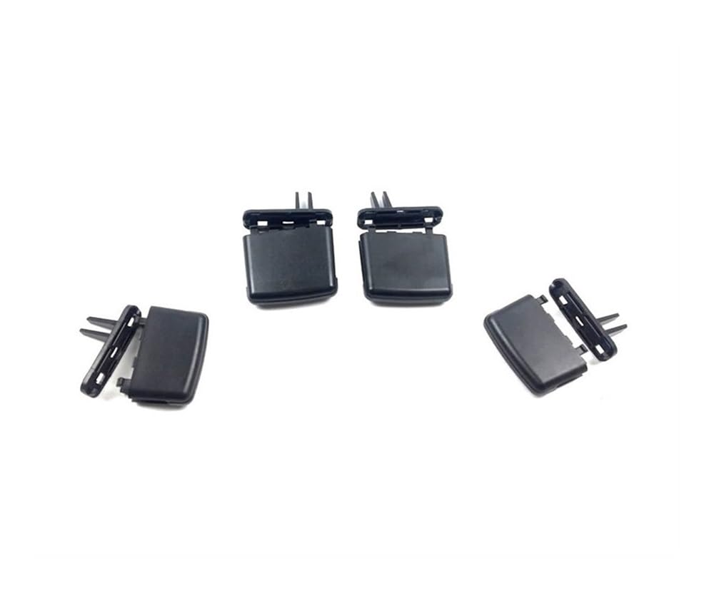 HZSMYXGS A/C Entlüftung Kompatibel mit Toyota für Land für Cruiser LC200 FJ200 Schwarz Klimaanlagenauslass A/C Klimaanlage Lüftungsschlitze Tab Clip Reparatursatz(Black Set of 4pcs) von HZSMYXGS