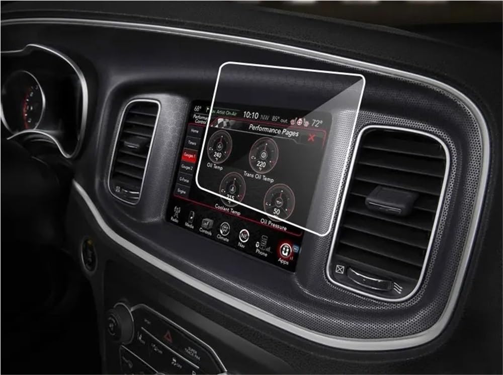 HZSMYXGS Auto Displayschutzfolie Kompatibel Mit Dodge Für Charger 2015-2019 Auto-GPS-Navigation Gehärtetes Glas Schutzfolie Auto-Innenraum Auto-Displayschutz von HZSMYXGS