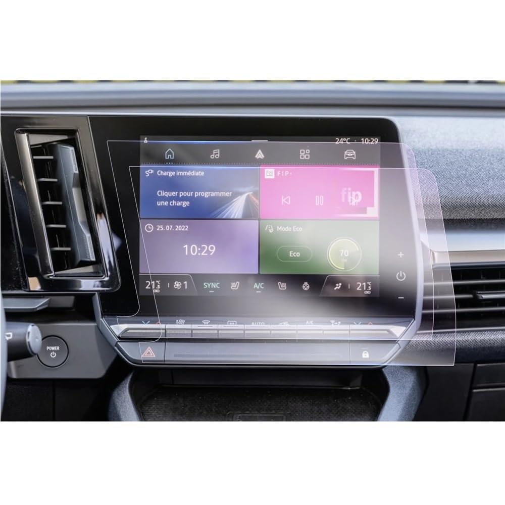 HZSMYXGS Auto Displayschutzfolie Kompatibel Mit Megane Für E-Tech Für Austral Für Scenic Autonavigationsinstrument Displayschutzfolie Aus Gehärtetem Glas(9-Inch) von HZSMYXGS