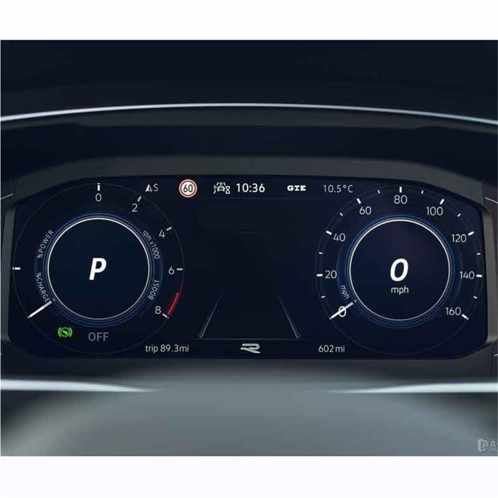 HZSMYXGS Auto Displayschutzfolie Kompatibel Mit VW Für Tiguan 2021 2022 Auto-Navigations-Armaturenbrett Aus Gehärtetem Glas LCD-Bildschirm Schutzfolie Innenaufkleber(Instrument) von HZSMYXGS