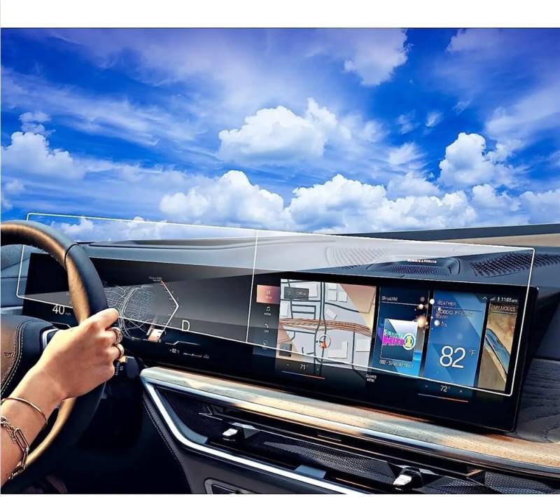 HZSMYXGS Auto Displayschutzfolie Kompatibel Mit X5 M60i Für X6 XDrive40i Idrive 8 M60i 2024 Displayschutzfolie Aus Gehärtetem Glas Für Autoradio GPS-Navigation von HZSMYXGS