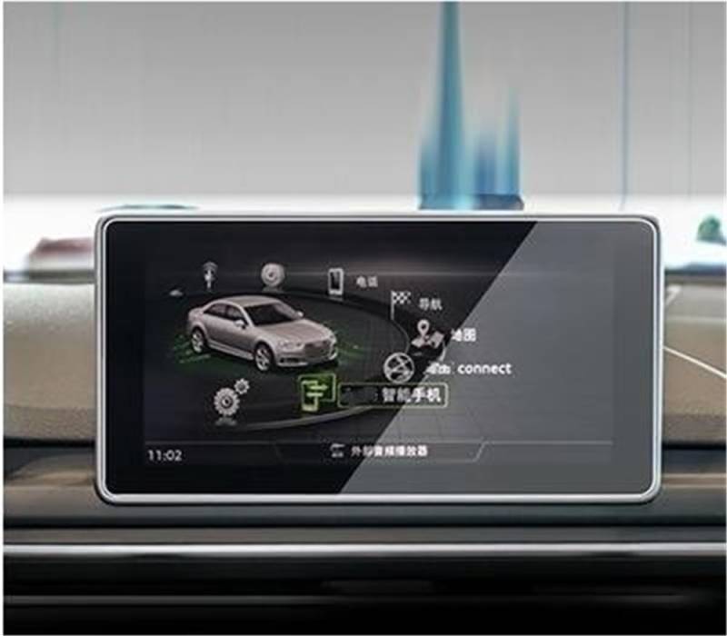 HZSMYXGS Auto Displayschutzfolie Kompatibel mit A4 B9 S4 A5 S5 Q5 2016-2019 gehärtetem Glas Auto GPS Radio Navigation Armaturenbrett Displayschutzfolie LCD(185x110mm) von HZSMYXGS