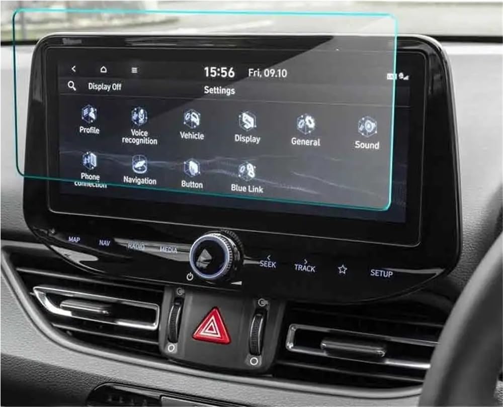 HZSMYXGS Auto Displayschutzfolie Kompatibel mit Hyundai für I30 PD FL 2020 2021 10,25 Zoll Auto-GPS-Navigationsbildschirm gehärteter Glasbildschirm Stahlschutzfolie von HZSMYXGS