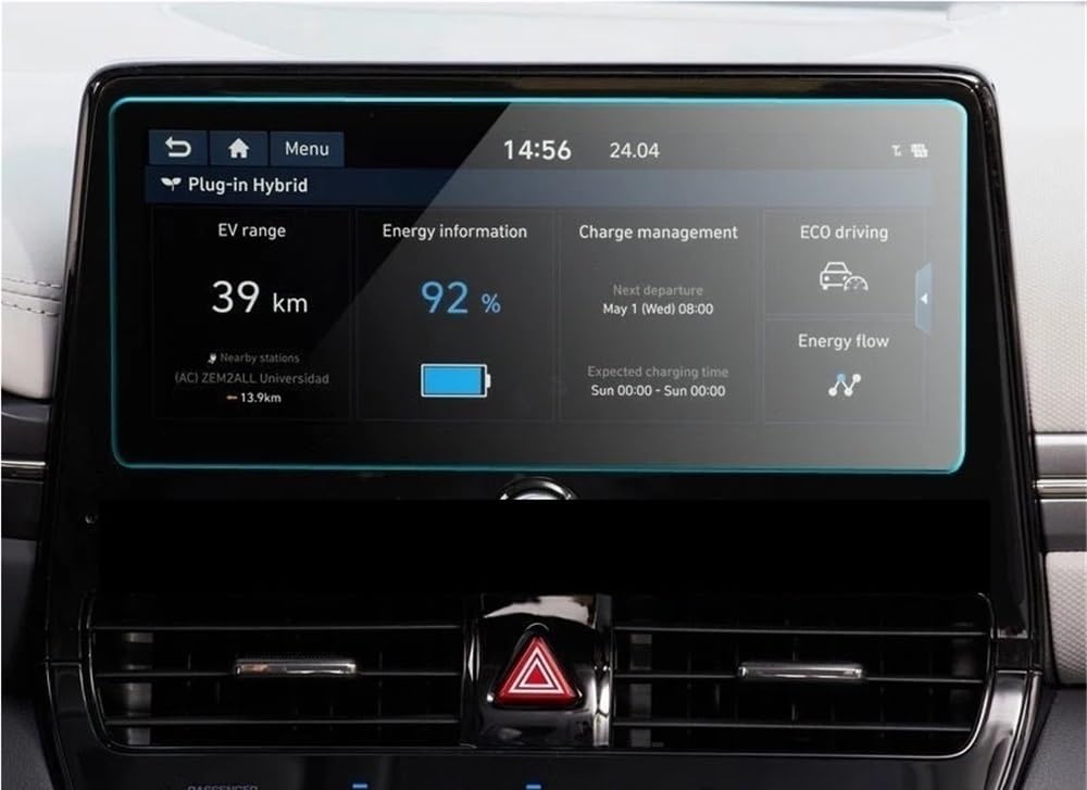 HZSMYXGS Auto Displayschutzfolie Kompatibel mit Hyundai für Ioniq 2020 10,25 Zoll Autoradio GPS Navigation Innenraum Displayschutzfolie aus gehärtetem Glas von HZSMYXGS