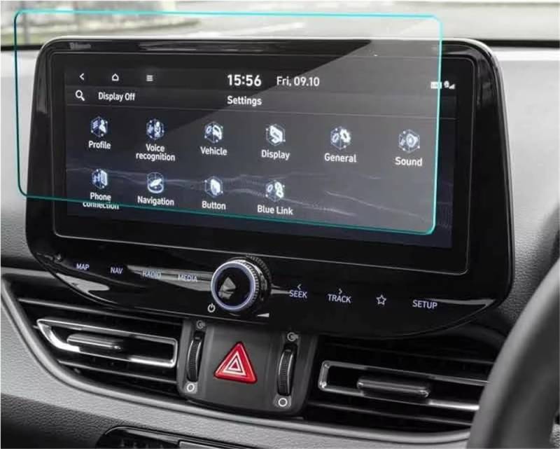 HZSMYXGS Auto Displayschutzfolie Kompatibel mit Hyundai für i30 für PD für FL 2020 2021 10,25 Zoll Auto-GPS-Navigationsbildschirm, gehärtetes Glas, Stahlschutzfolie von HZSMYXGS