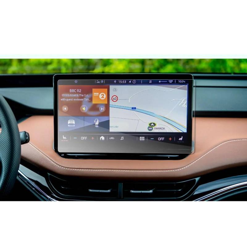 HZSMYXGS Auto Displayschutzfolie Kompatibel mit Skoda für Enyaq IV 2021-2023 2024 13-Zoll-Auto-GPS-Navigation Displayschutzfolie aus gehärtetem Glas Auto-Innenraum von HZSMYXGS