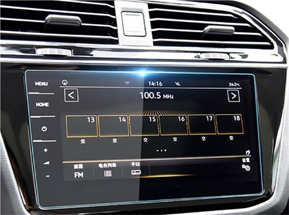 HZSMYXGS Auto Displayschutzfolie Kompatibel mit VW Für Tiguan 2020 2021 Auto GPS Navigation Film LCD Bildschirm Gehärtetem Glas Schutz Film Zubehör(9.2 inch Navigation) von HZSMYXGS