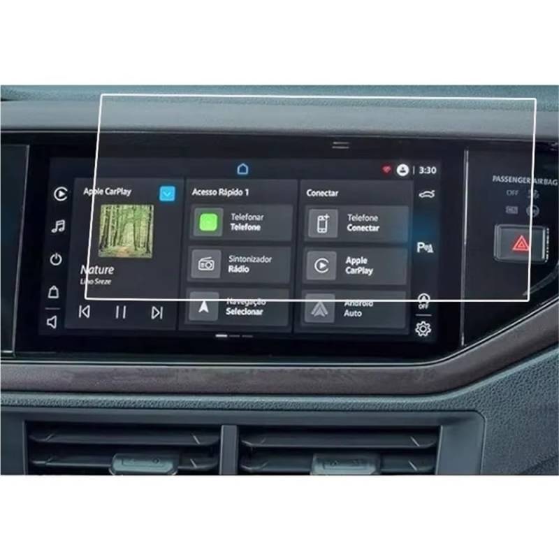 HZSMYXGS Auto Displayschutzfolie Kompatibel mit VW für Virtus 2023 2024 10,1 Zoll Auto GPS Navigation Displayschutzfolie aus gehärtetem Glas(GPS) von HZSMYXGS