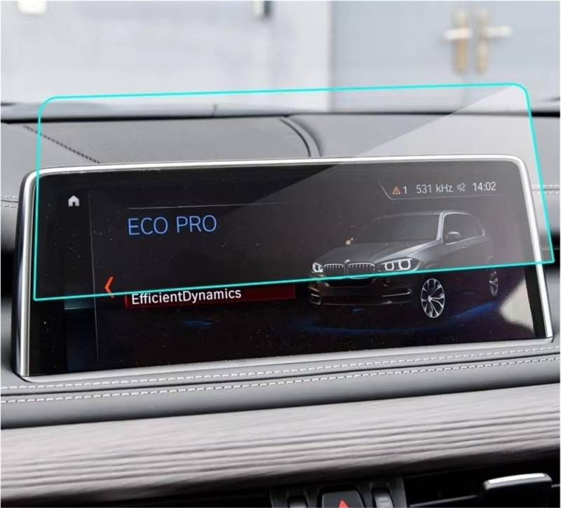 HZSMYXGS Auto Displayschutzfolie Kompatibel mit X5 für X6 für F15 für F16 2014 2015 2016 2017 2018 Auto-Navigations-Displayschutzfolie aus gehärtetem Glas von HZSMYXGS