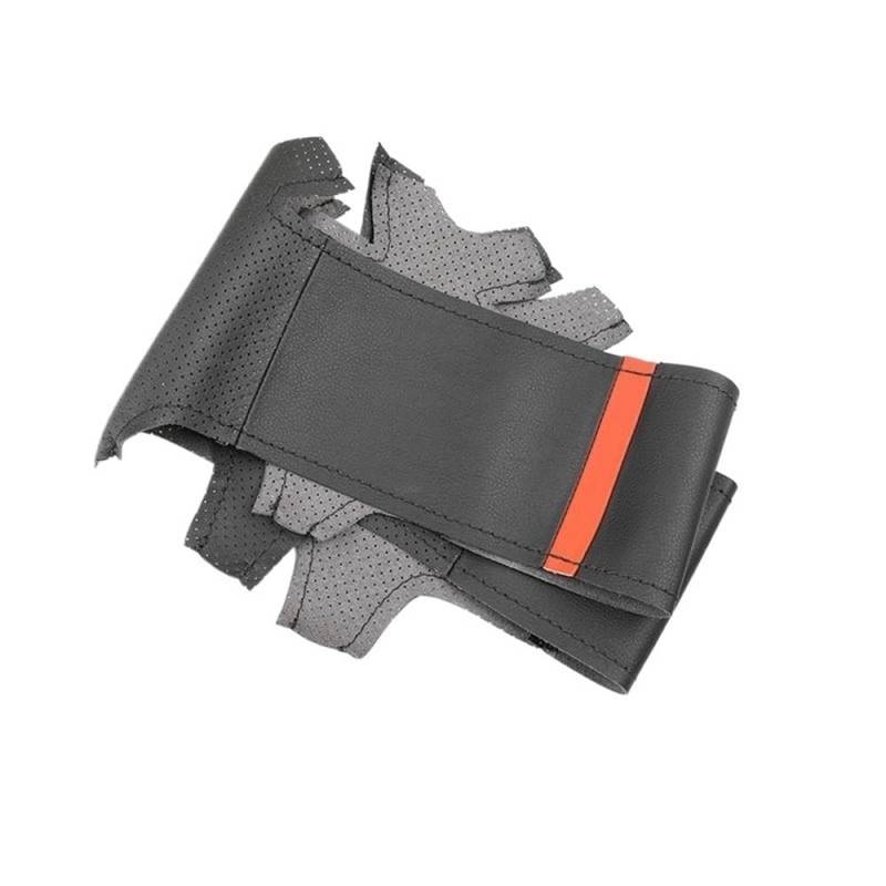 HZSMYXGS Automobilinnenraum Kompatibel mit 4er F32 2013–2019 für F33 F36 2014–2019 Handgeflecht-Autolenkradabdeckung PU-Besatz(B red Strip) von HZSMYXGS