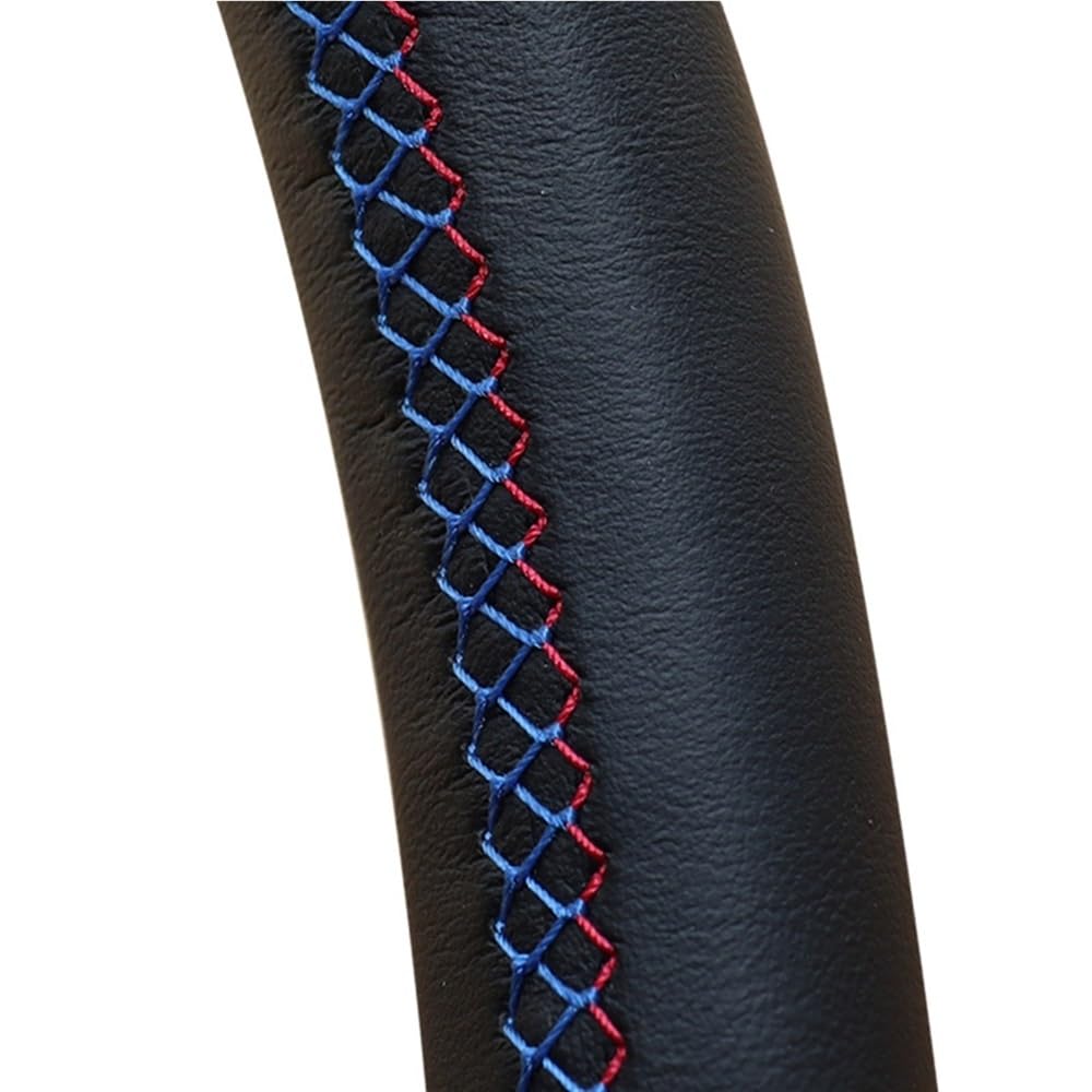 HZSMYXGS Automobilinnenraum Kompatibel mit Lexus für IS200 300 1999 2000 2001 2002 2003 2004 2005 PU Handnähen Auto Lenkradbezug(Red Blue Thread) von HZSMYXGS