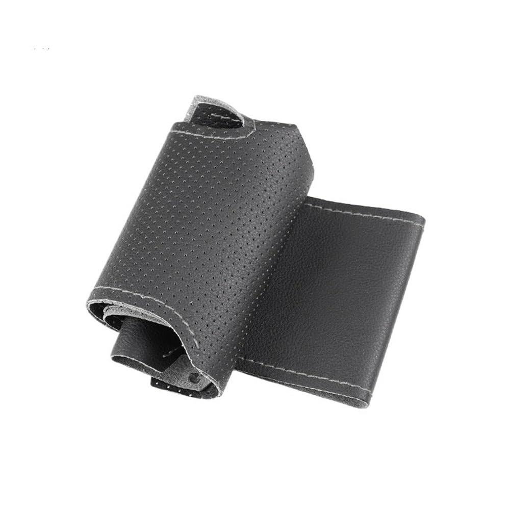 HZSMYXGS Automobilinnenraum Kompatibel mit Opel für Vauxhall für Zafira C 2011–2016 Auto-Lenkrad-PU-Abdeckung Innenhand-Nähzubehör(Black-Gray line) von HZSMYXGS