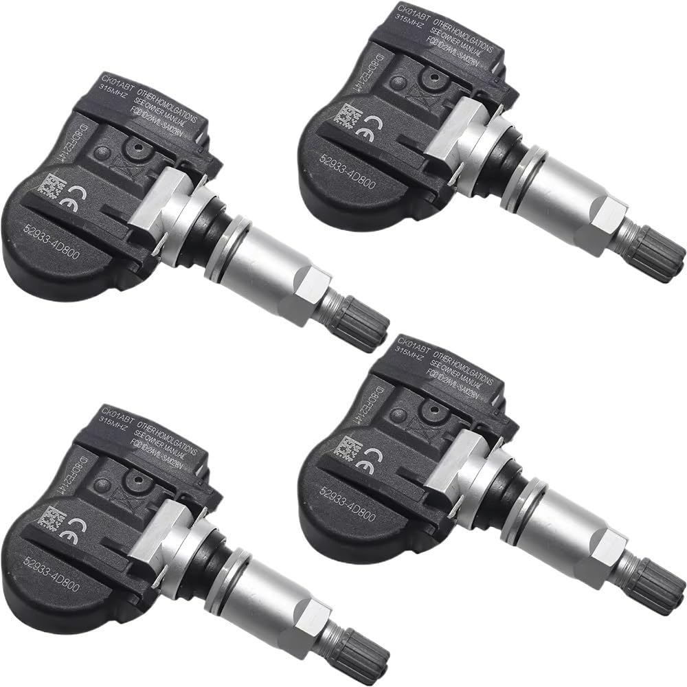 HZSMYXGS Autoreifendrucksensor Kompatibel Mit Hyundai Für Entourage 2008 2009 2010 Für Veracruz 2006 2007 2008 Reifendrucksensor TPMS 52933-4D200(4PCS) von HZSMYXGS