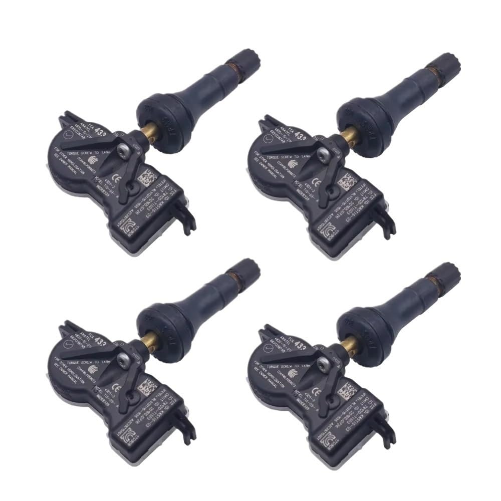 HZSMYXGS Autoreifendrucksensor Kompatibel mit Chrysler für Voyager 2019 2020 für Durango 2017-2024 Reifendrucksensor TPMS 68313387AB 68313387AA(4PCS) von HZSMYXGS