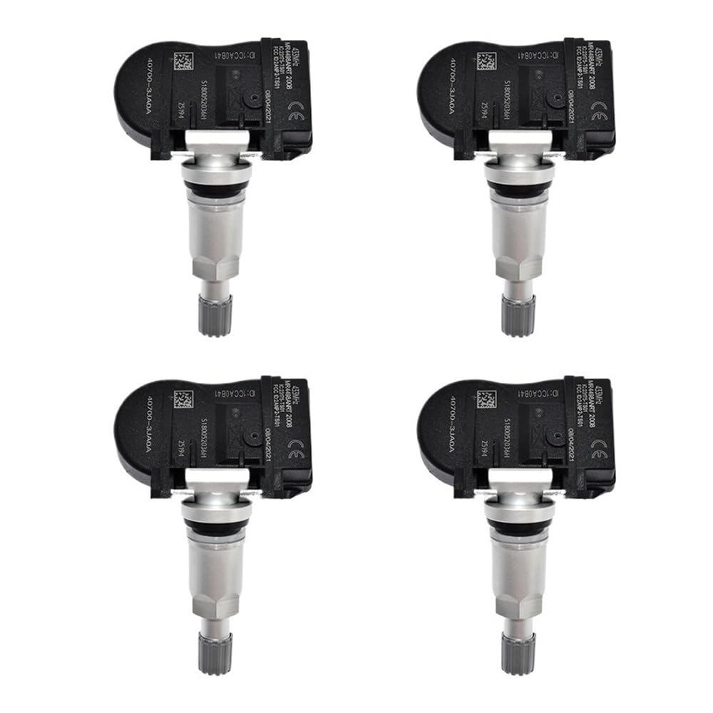 HZSMYXGS Autoreifendrucksensor Kompatibel mit Infiniti Für Altima 2012-2018 Für King 2013 2014 REIFENDRUCKMONITOR TPMS 40700-3JA0A 40700-3JA0B(4PCS) von HZSMYXGS