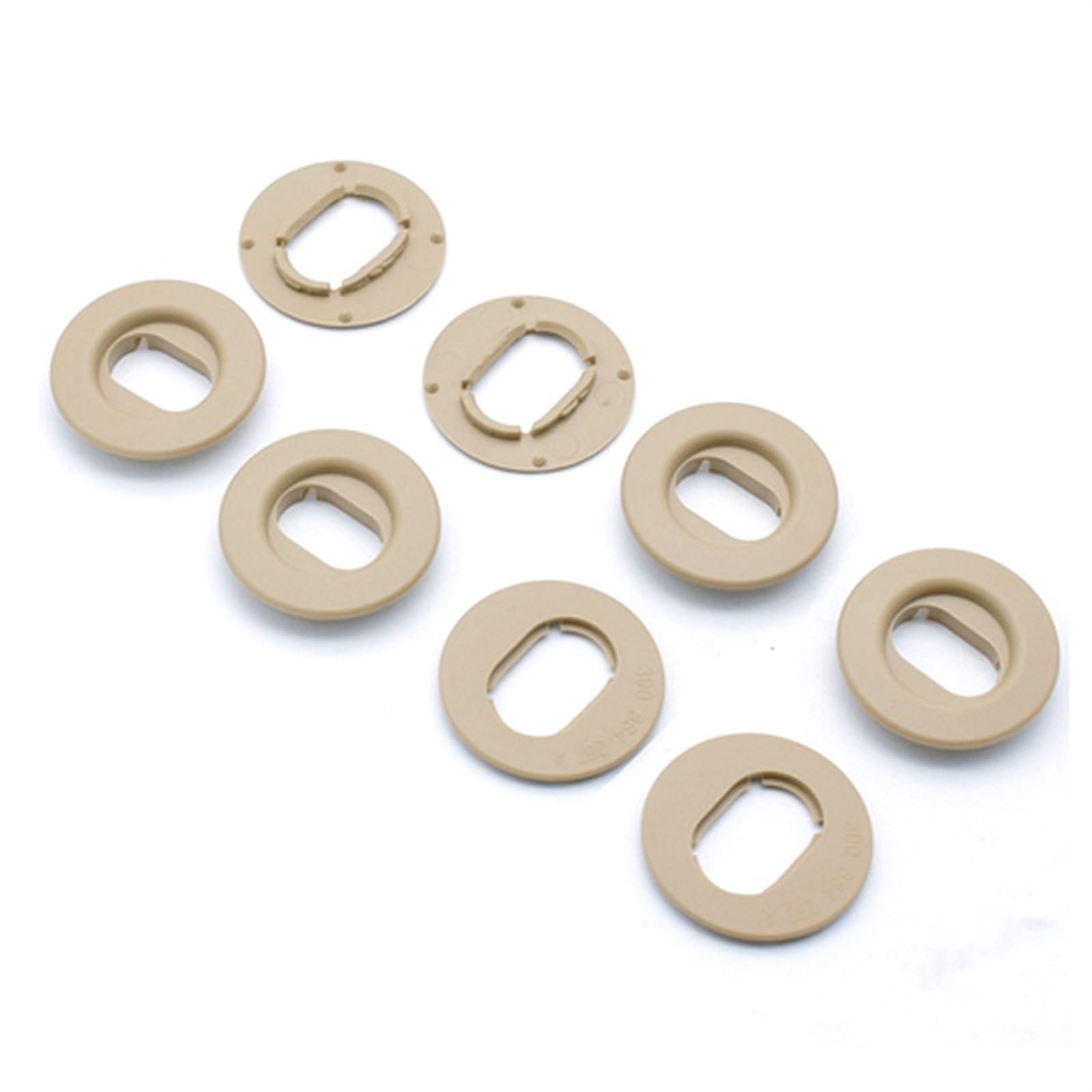 HZSMYXGS Fußmatten Allwetter 3D0864851B41 3D0061795B41 Kompatibel Mit VW Für Golf MK4 MK5 GTI Auto Boden Matte Verschluss Clips Teppich Oval Clamp(Beige) von HZSMYXGS