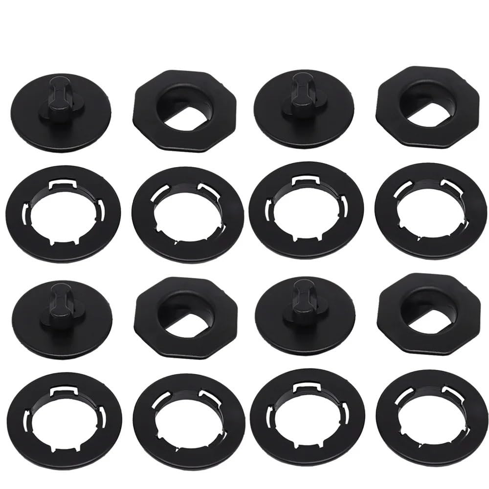 HZSMYXGS Fußmatten Allwetter Auto Stamm Boden Matte Clip Halter Grip Teppich Befestigung Klemme Schnalle Haken Verschluss Retainer Beständig Teile Universal(16pcs) von HZSMYXGS