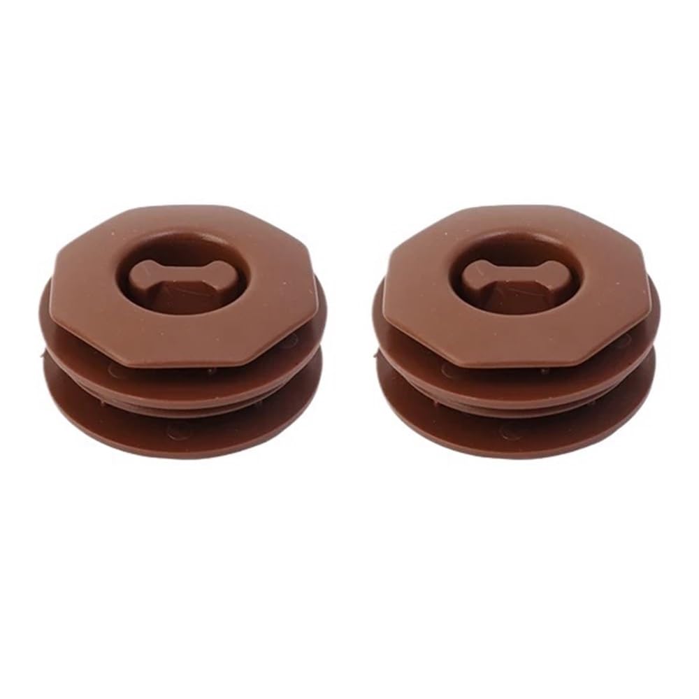 HZSMYXGS Fußmatten Allwetter Universal Auto Kofferraum Bodenmatte Clip Halter Griff Teppich Befestigungsklemme Schnalle Haken Verschluss Halter Beständig Teile Auto Zubehör(2pcs-Brown) von HZSMYXGS